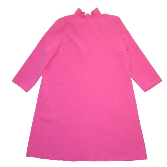 NWT Tuckernuck Daphne in Hot Pink Ruffle Neck Bow Tie Back Mini Dress XXL - Picture 5 of 7